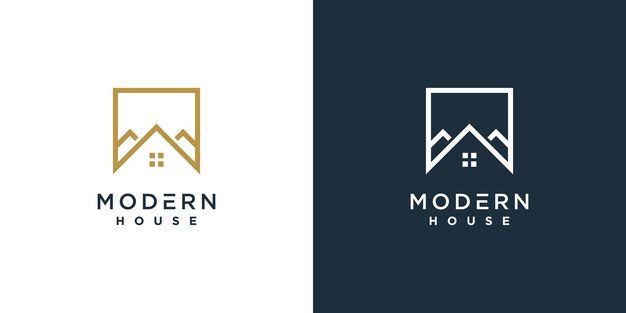 Concepto de forma única del logotipo de la casa moderna Premium Vector parte 2