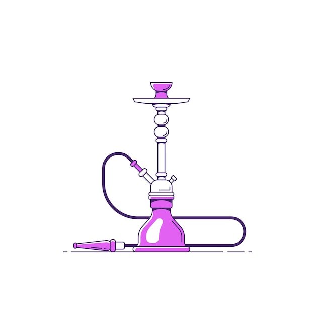 Concepto de fumar pipa de agua. Shisha