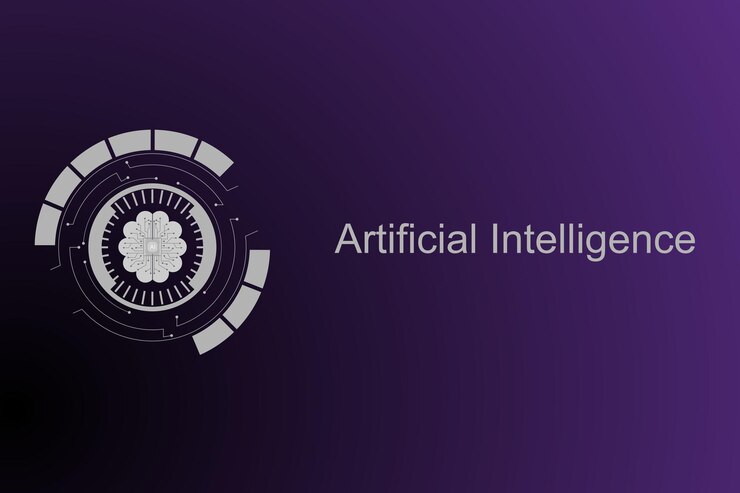 Vector concepto futurista de inteligencia artificial