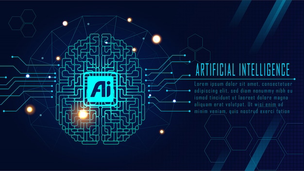 Concepto futurista de la inteligencia artificial