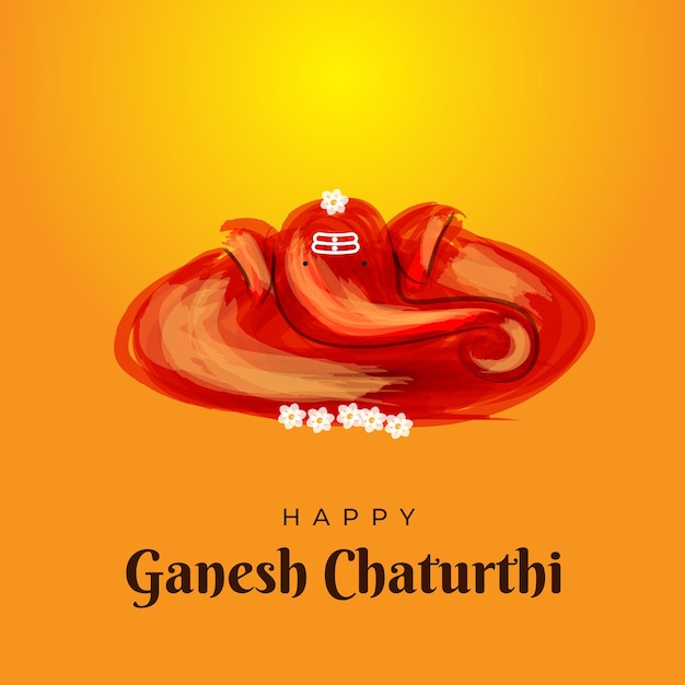 Vector concepto de ganesh chaturthi plano vectorial libre