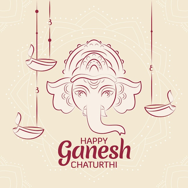 Concepto de ganesh chaturthi plano