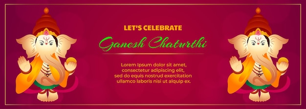 Concepto de ganesh chaturthi plano