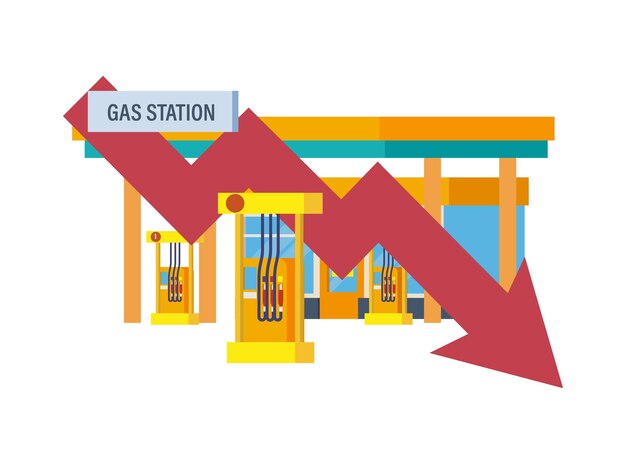 Concepto de una gasolinera para automóviles Servicio de automóviles