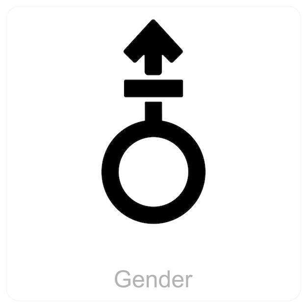 concepto de género y icono de símbolo