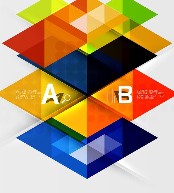 Concepto geométrico abstracto Folleto comercial moderno o folleto de folleto y plantilla de portada