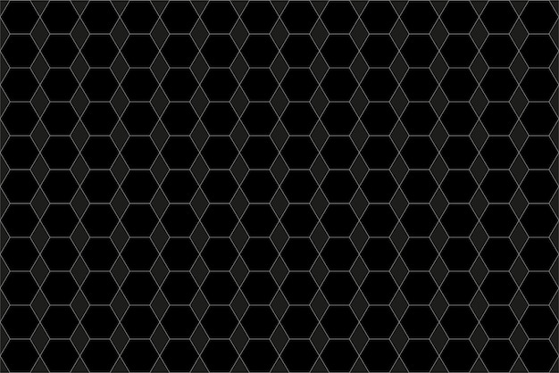 Concepto geométrico de patrón de hexágonos negros y grises