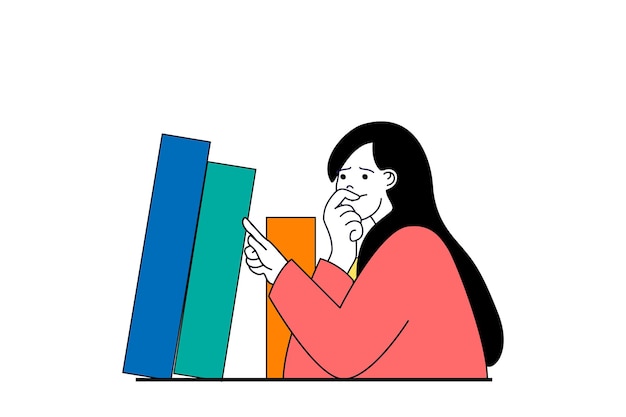 Concepto de gestión de crisis con escena de personas en diseño web plano Mujer haciendo inversiones de riesgo y tratando de respaldar gráficos financieros Ilustración vectorial para material de marketing de banners en redes sociales
