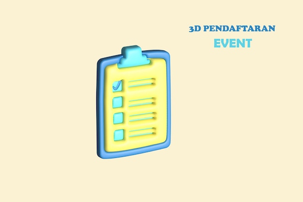 Concepto de gestión de eventos con iconos eventos de programación de creatividad icono vectorial 3d