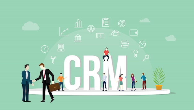 Concepto de gestión de relaciones con clientes de CRM