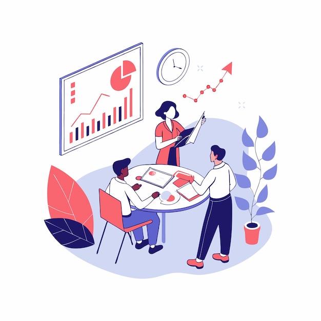 Concepto de gestión de riesgos con el equipo empresarial revisando y evaluando y analizando los riesgos