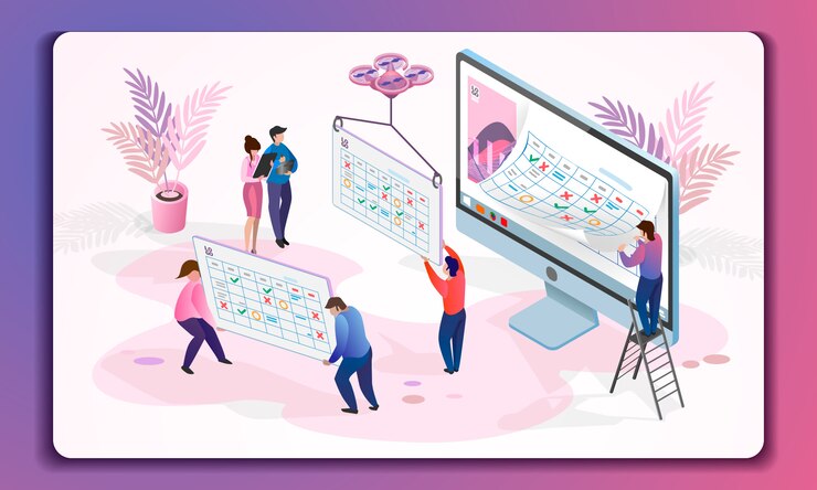 Vector el concepto de gestión del tiempo de la empresa.
