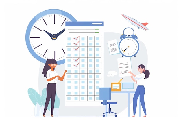 Concepto con gestión del tiempo del hombre de negocios