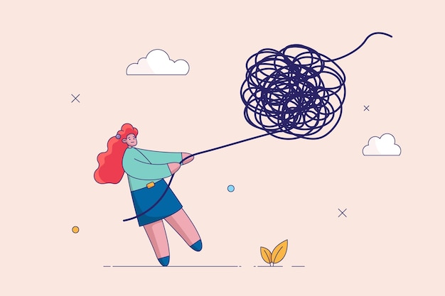 Concepto de gestión del tiempo Mujer de negocios confiada habla o grita fuerte en megáfono con palabras NO