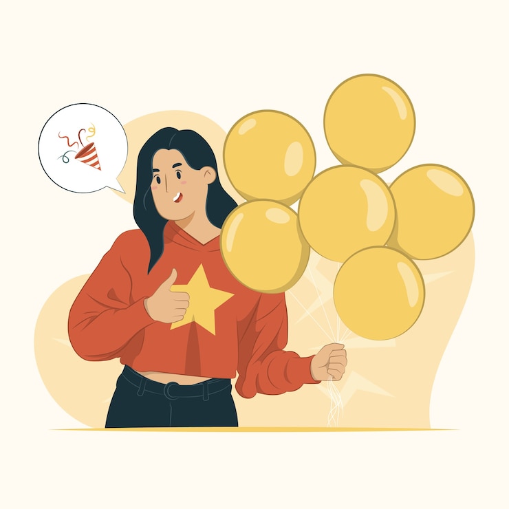 Vector concepto de globos aislado en blanco