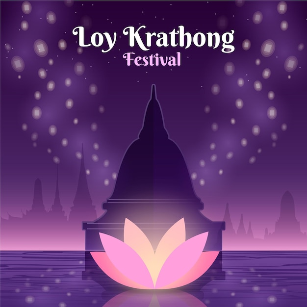Concepto de gradiente loy krathong