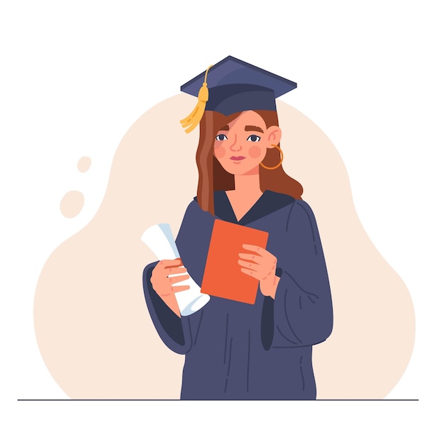 Vector concepto de graduación escolar