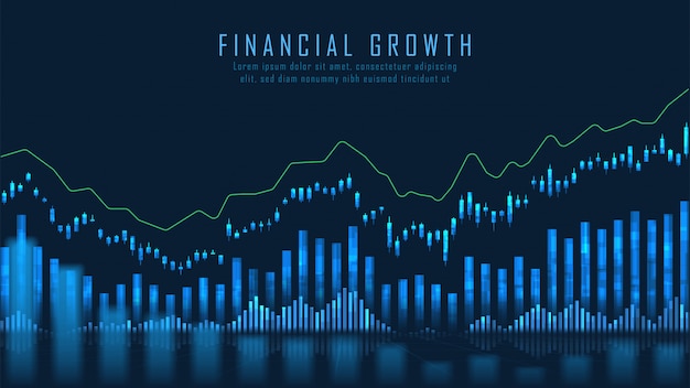 Concepto de gráfico bursátil o forex