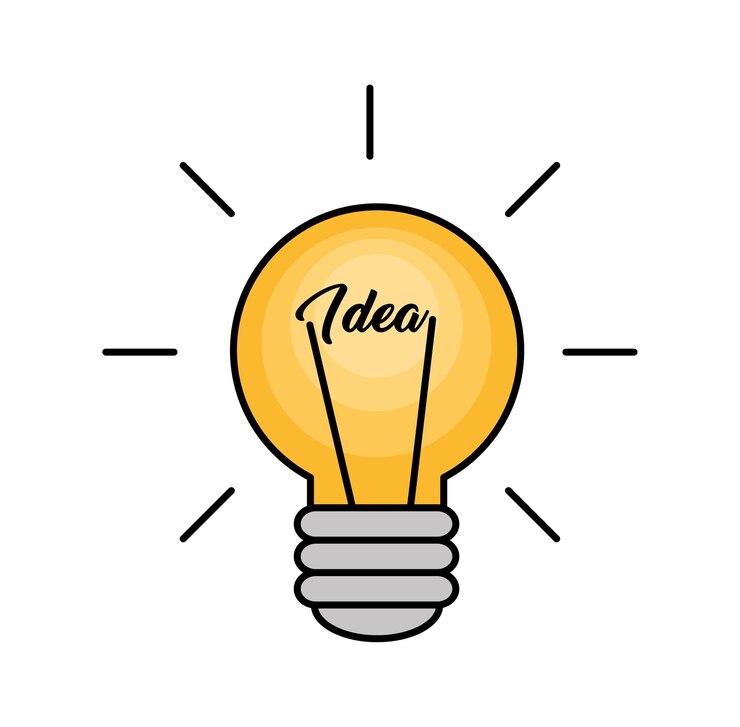 Vector concepto de gran idea de luz de bulbo