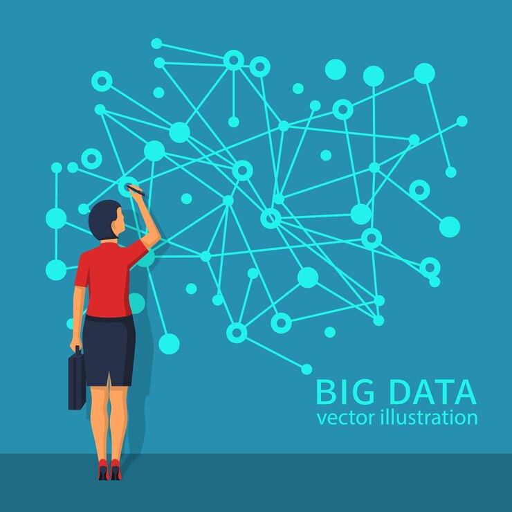 Vector concepto de los grandes datos