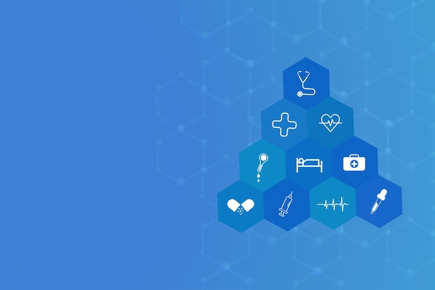 Concepto de hexágono médico