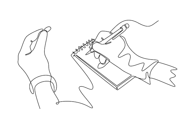 Concepto de homeopatía Ilustración gráfica vectorial de diseño de dibujo de línea única