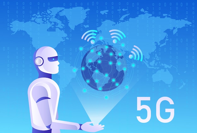 Concepto de ia. Ilustración de inteligencia artificial