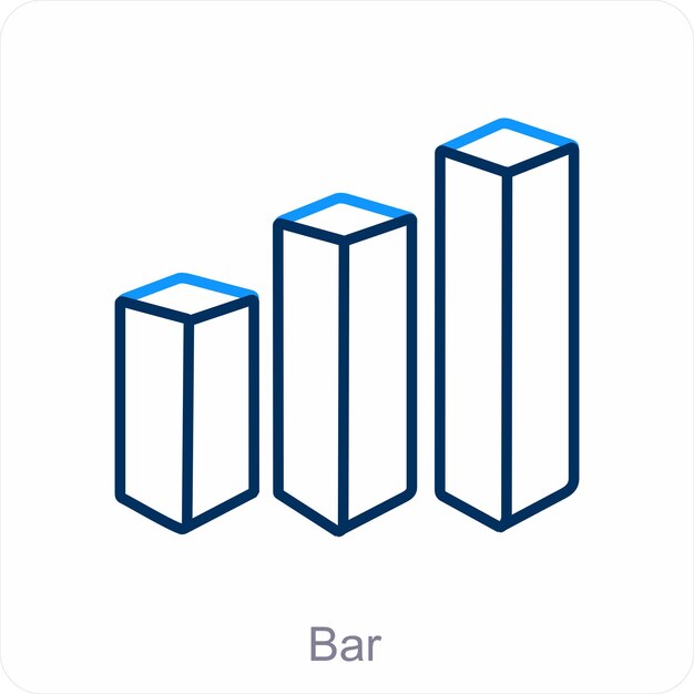 Concepto de icona de barra y diagrama