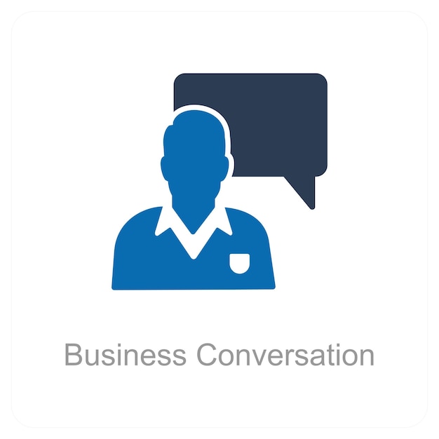 Concepto de icona de conversación y chat de negocios