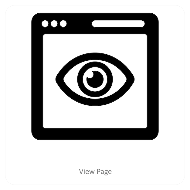 Concepto de icona de vista de página y sitio web