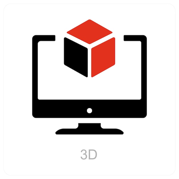 Concepto de icono 3d y diseño.