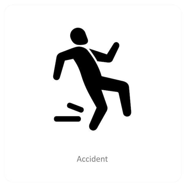 concepto de icono de accidentes y atención médica
