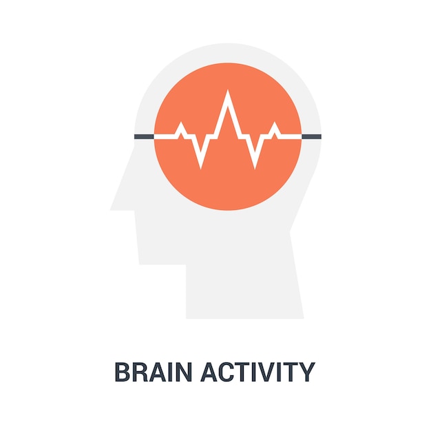 Concepto de icono de actividad cerebral