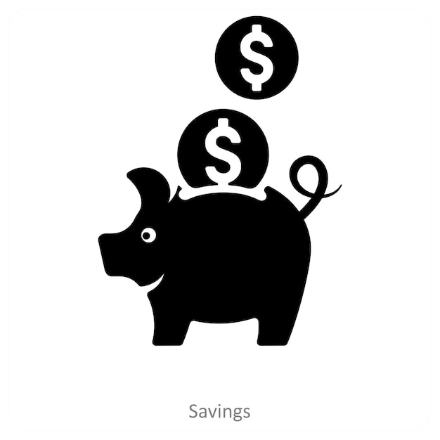 Concepto de icono de ahorro y dinero