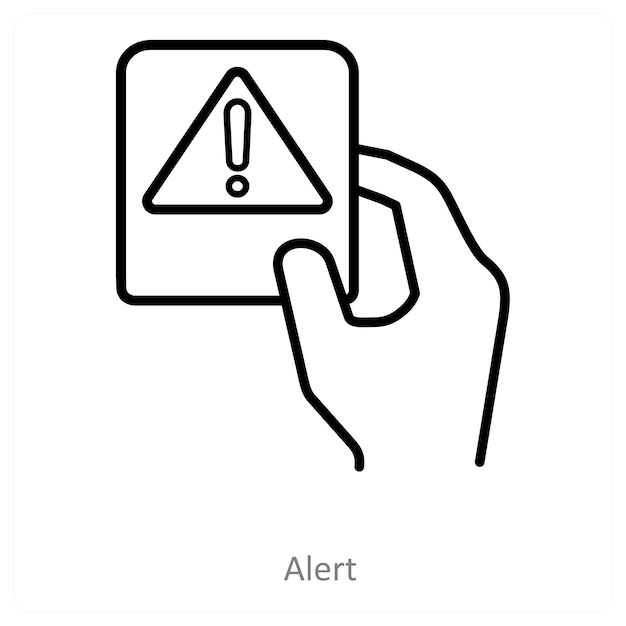Concepto de icono de alerta y advertencia