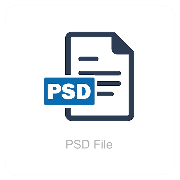 Concepto de icono de archivo y documento PSD