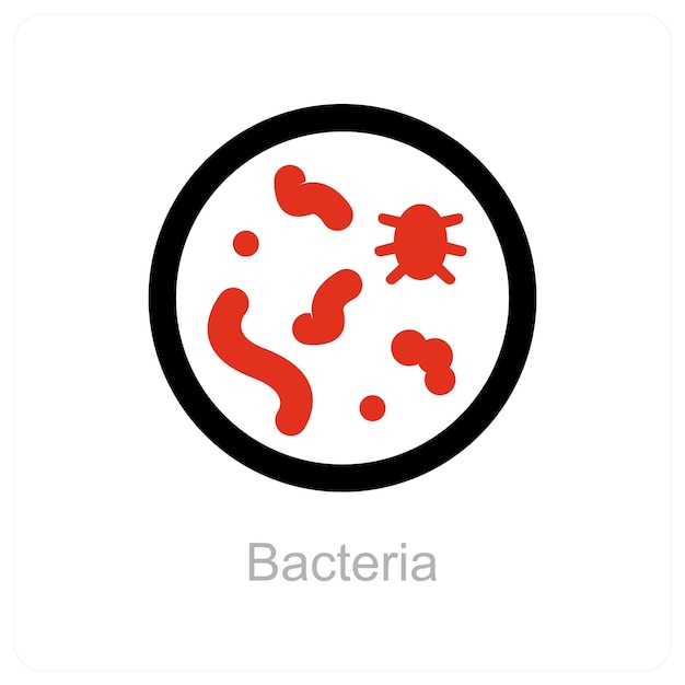 concepto de icono de bacterias y gérmenes