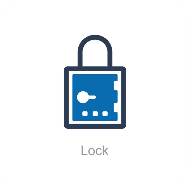 Concepto de icono de bloqueo y protección