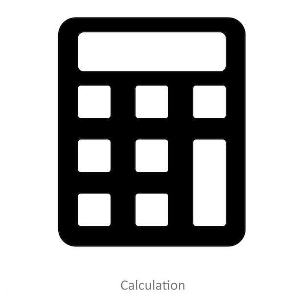 Concepto de icono de cálculo y contabilidad