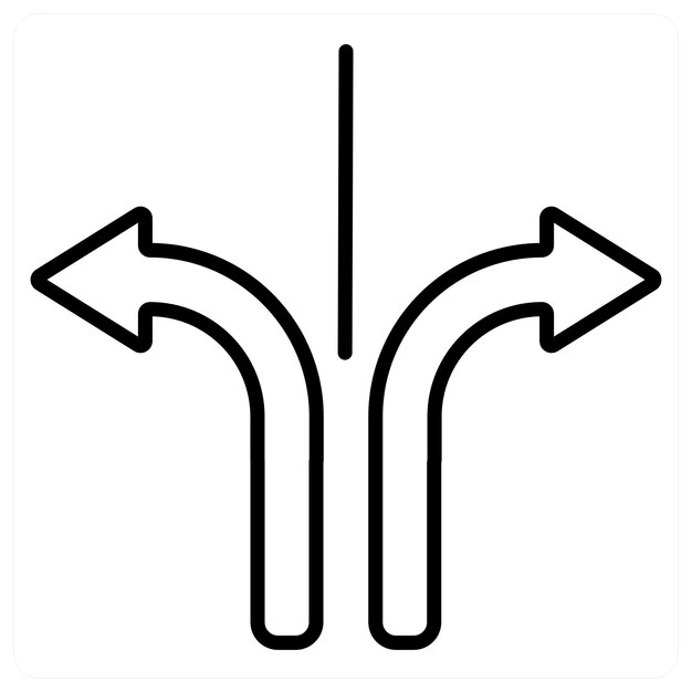 concepto de icono de camino