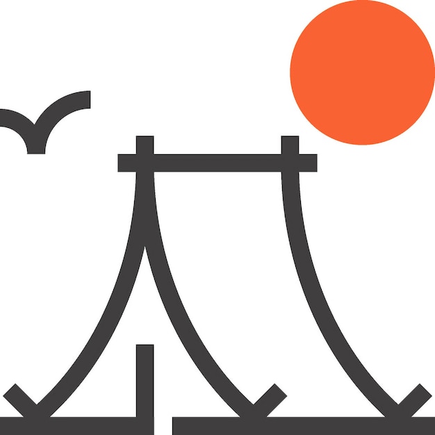 concepto de icono de campamento