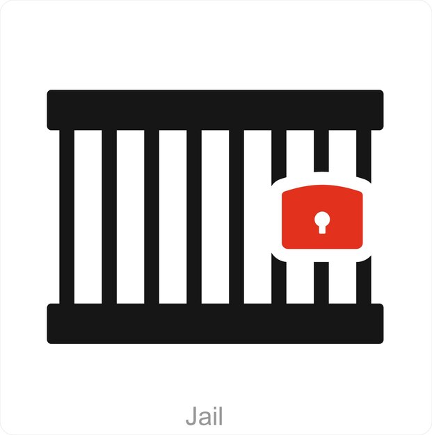 Concepto de icono de cárcel y prisión