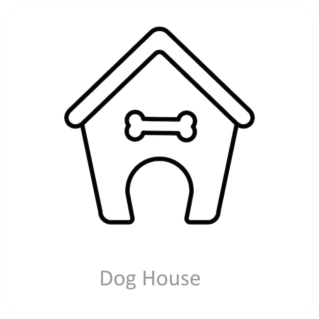 Concepto de icono de casa y animal