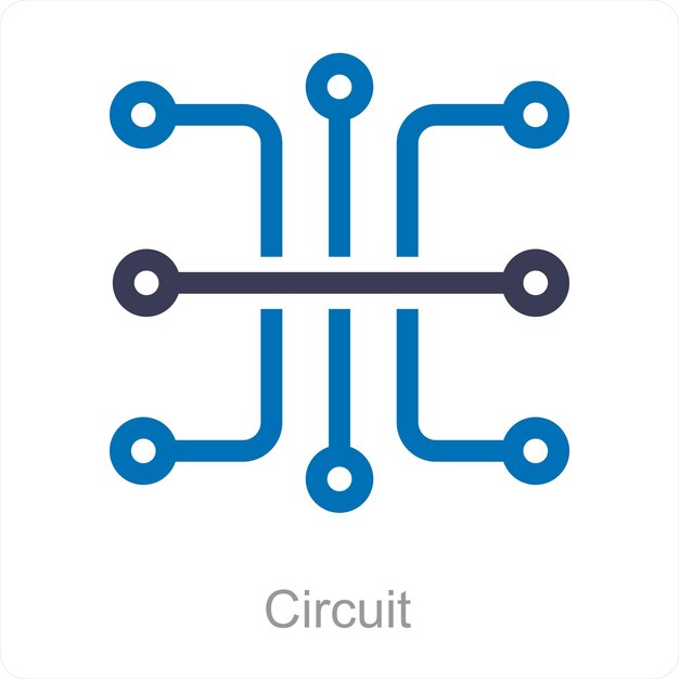 Concepto de icono de circuito y cifrado