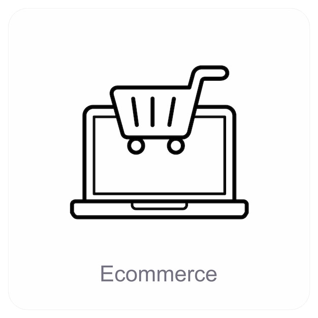 Concepto de icono de comercio electrónico y compras