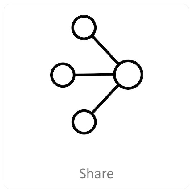 concepto de icono de compartición y conexión