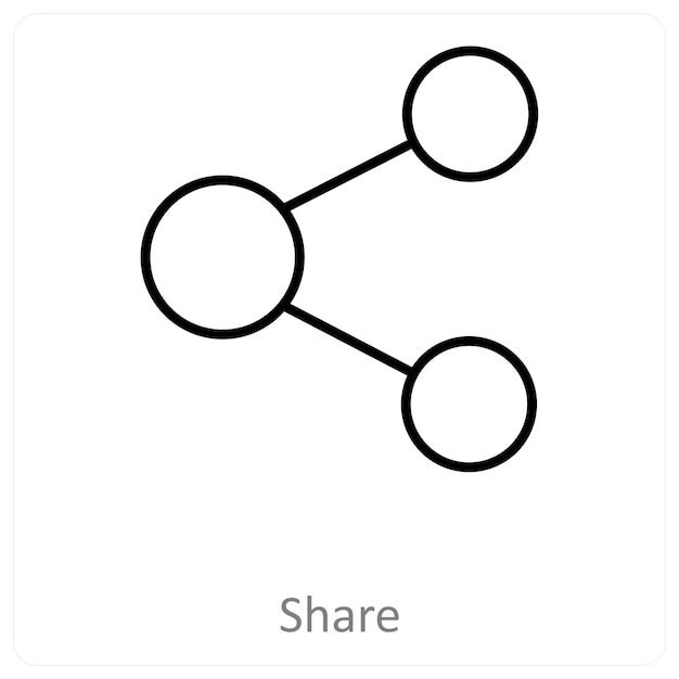 concepto de icono de compartición y conexión