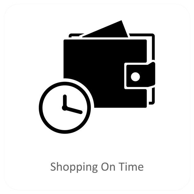 Concepto de icono de compras a tiempo