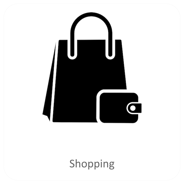 Concepto de icono de compras y ventas