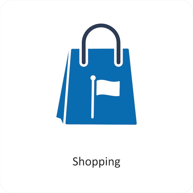 Concepto de icono de compras y ventas